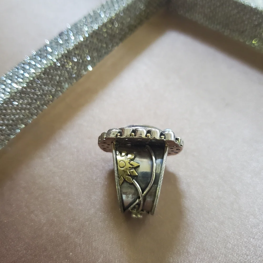 Mars and Valentine Sterling Floral Gemstone Ring